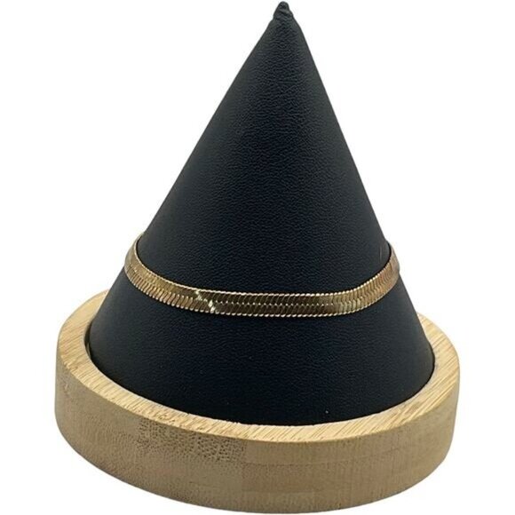 Gold Herringbone Chain Bracelet Adjustable Lobster Clasp - Picture 5 of 6